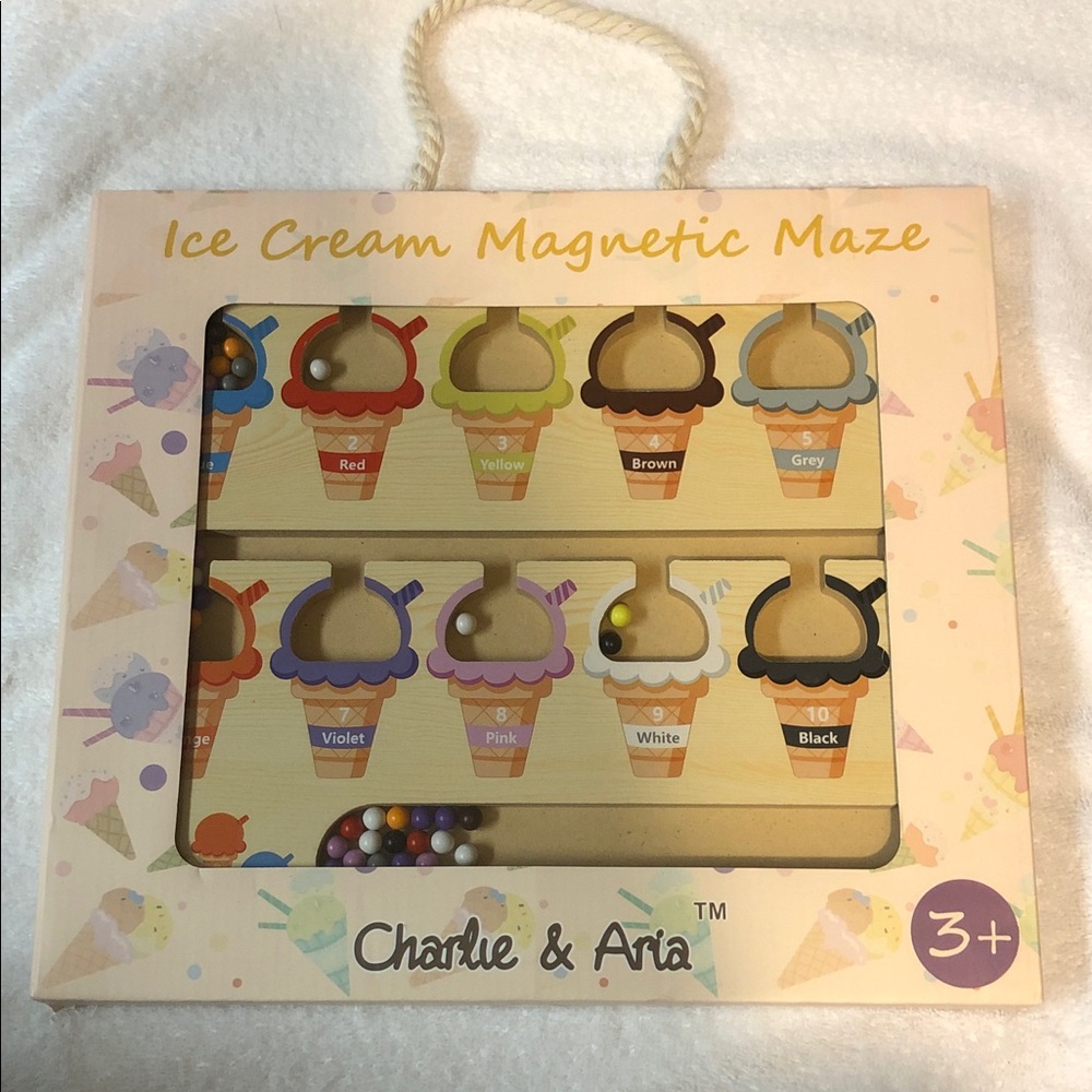 NWT - Ice Cream Magnetic Maze - Multicolor Learning Toy